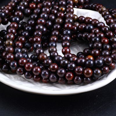 붉은 꽃 자스퍼 둥근 진주 자연 결정 보석 다른 진주 크기 DIY 보석 제조를 위한 느슨한 진주 나선