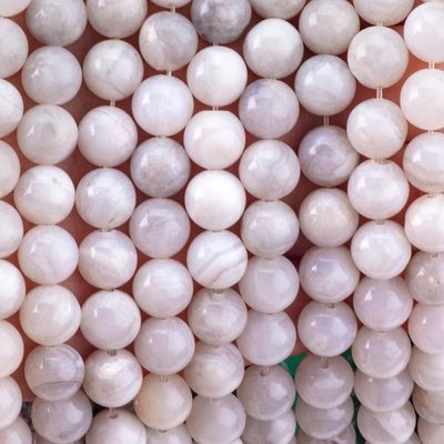 8mm 흰색 미친 renda 아가트 느슨한 구슬 OEM ODM DIY 공예품