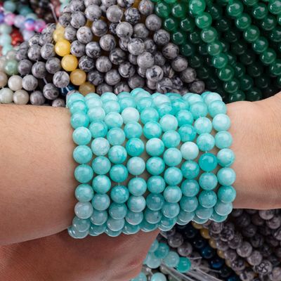 8MM Tianhe Stone Crystal Round Bulk Bead For DIY Jewelry Making Earring And Necklace 8MM 티안헤 스톤 크리스탈 둥글 덩어리 구슬