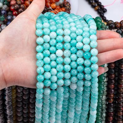 8MM Tianhe Stone Crystal Round Bulk Bead For DIY Jewelry Making Earring And Necklace 8MM 티안헤 스톤 크리스탈 둥글 덩어리 구슬