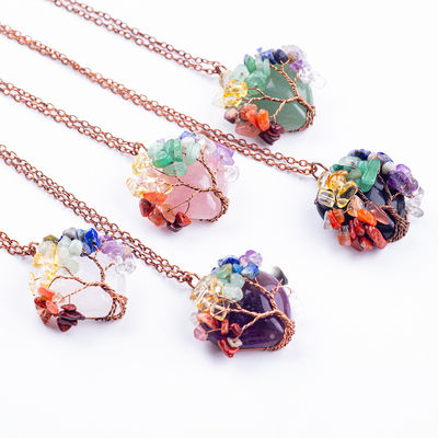 불안 차크라 나무 목걸이 Pendant 1.96*1.57인치/5*4cm