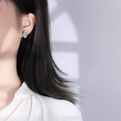 마키즈 모양 독점적인 공예품 귀걸이 보석 지르콘 신부 보석