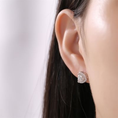 모이사나이트 925 스털링 실버 스드 귀걸이 OEM ODM 지원