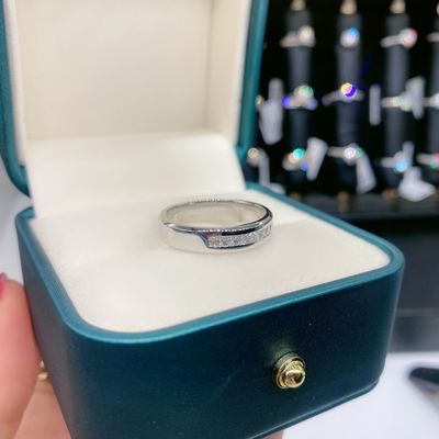 18k 금 모이사나이트 다이아몬드 약혼 반지