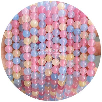도매 원형 천연 돌 진주 원형 느슨 보석 진주 액세서리 8mm 아쿠아마린 느슨 진주 DIY 보석