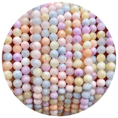 도매 원형 천연 돌 진주 원형 느슨 보석 진주 액세서리 8mm 아쿠아마린 느슨 진주 DIY 보석