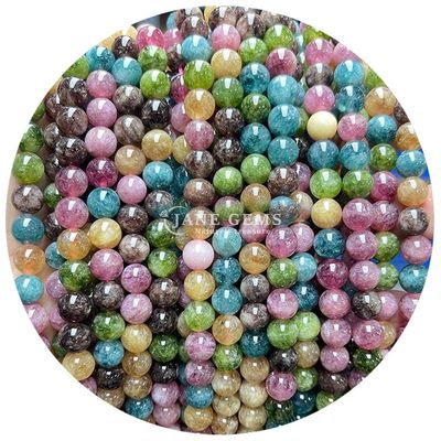 도매 원형 천연 돌 진주 원형 느슨 보석 진주 액세서리 8mm 아쿠아마린 느슨 진주 DIY 보석