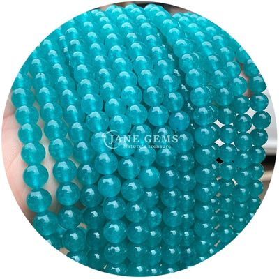 도매 원형 천연 돌 진주 원형 느슨 보석 진주 액세서리 8mm 아쿠아마린 느슨 진주 DIY 보석