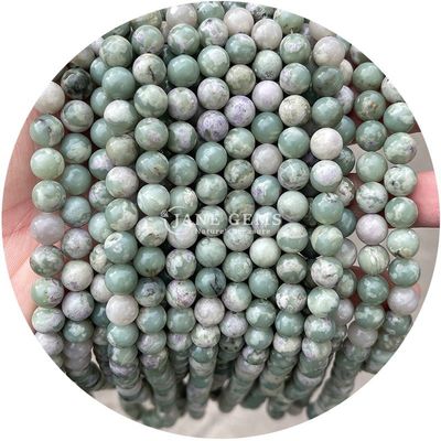 도매 원형 천연 돌 진주 원형 느슨 보석 진주 액세서리 8mm 아쿠아마린 느슨 진주 DIY 보석