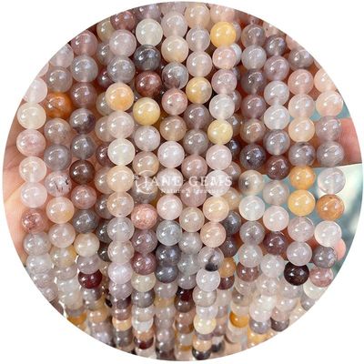 도매 원형 천연 돌 진주 원형 느슨 보석 진주 액세서리 8mm 아쿠아마린 느슨 진주 DIY 보석