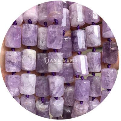 도매 천연 결정 보석 실린더 모양 진주 아가트 실린더 느슨한 진주 액세서리 DIY 보석 제조