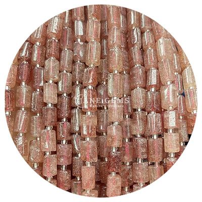 도매 천연 결정 보석 실린더 모양 진주 아가트 실린더 느슨한 진주 액세서리 DIY 보석 제조