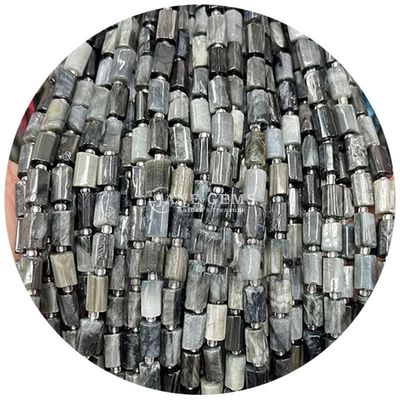 도매 천연 결정 보석 실린더 모양 진주 아가트 실린더 느슨한 진주 액세서리 DIY 보석 제조
