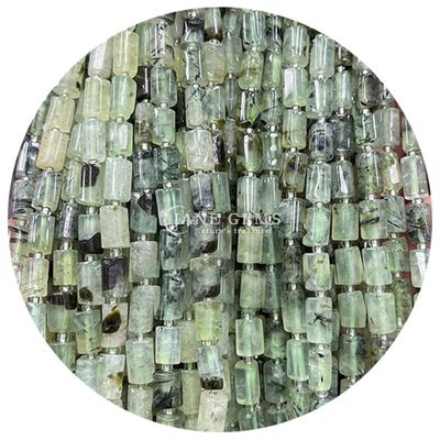 도매 천연 결정 보석 실린더 모양 진주 아가트 실린더 느슨한 진주 액세서리 DIY 보석 제조