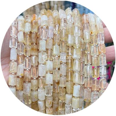 도매 천연 결정 보석 실린더 모양 진주 아가트 실린더 느슨한 진주 액세서리 DIY 보석 제조