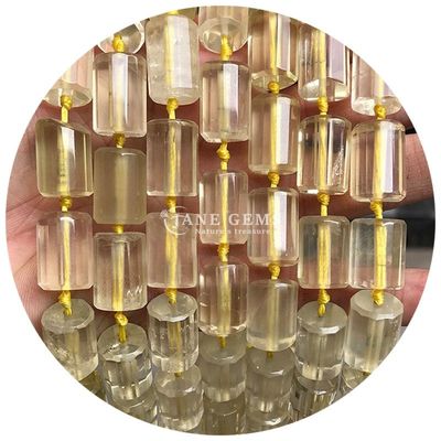 도매 천연 결정 보석 실린더 모양 진주 아가트 실린더 느슨한 진주 액세서리 DIY 보석 제조