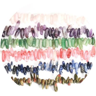 천연 결정 보석 불규칙 치아 모양 닦은 구슬 칩 자갈 느슨한 구슬 가닥 DIY 보석 제조