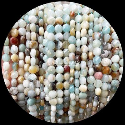 평평한 모양의 면 모양의 진주 크리스탈 보석 둥근 모양의 느슨한 진주 가닥 DIY 보석 제조