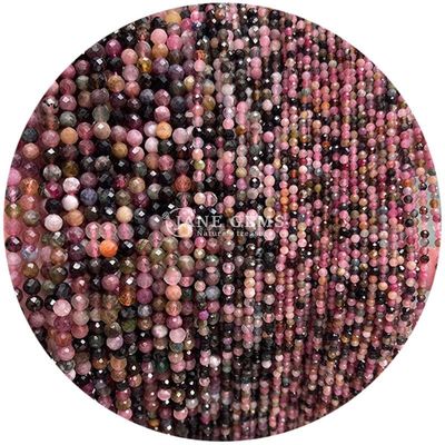면 처리 된 작은 구슬 천연 크리스탈 보석 다양 한 돌 유형 DIY 쥬얼리 만들기위한 느슨한 구슬 가닥