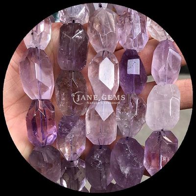 Amethyst Citrine Gem Bead Natural Crystal Raw Rough Faceted Stone Loose Bead Strands For Bracelets