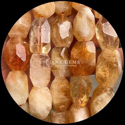 Amethyst Citrine Gem Bead Natural Crystal Raw Rough Faceted Stone Loose Bead Strands For Bracelets