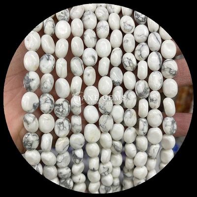 Blue Aventurine Howlite Gem Bead Natural Crystal Oval Shape Stone Loose Bead Strands For Bracelets