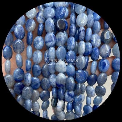 Blue Aventurine Howlite Gem Bead Natural Crystal Oval Shape Stone Loose Bead Strands For Bracelets