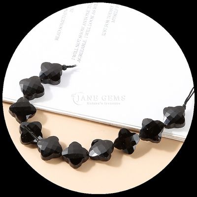 Sunstone Lapis Lazuli Gem Bead Natural Crystal Clover Shape Stone Loose Bead Strands For Bracelets