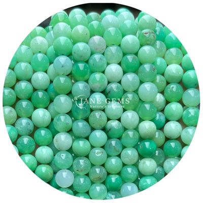 Round Loose Stone Beads Natural Loose Peace Jade Australian Jade For Jewelry Making