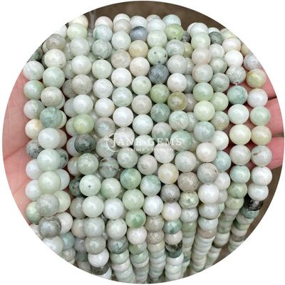 Round Loose Stone Beads Natural Loose Peace Jade Australian Jade For Jewelry Making