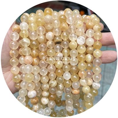 Round Loose Stone Beads Natural Loose Peace Jade Australian Jade For Jewelry Making