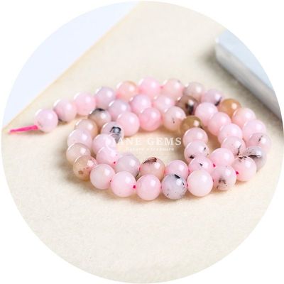 Round Shape Pink Opal Green Jadeite Color Xinjiang Chalcedony For Handmade Gift Making