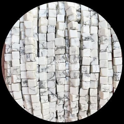 큐브 사각형 모양 하울라이트 라피스 라즈리 DIY 보석 제조용 느슨한 진주 나선