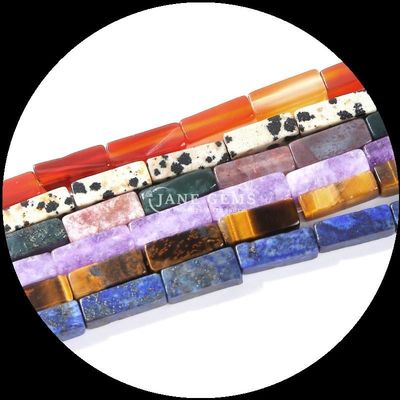 닦은 완성 직사각형 보석 진주 보라색 칼케돈 지도 자스퍼 4x13mm DIY 보석