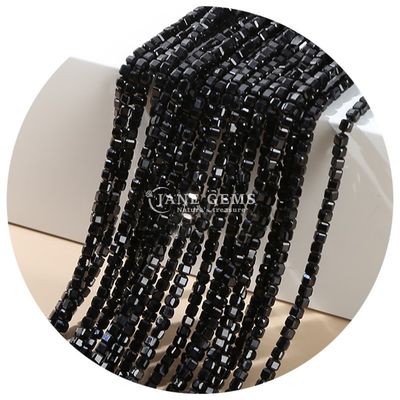 부드러운 크리스탈 느슨한 진주 스트랜드 은 오브시디안 투르말린 DIY 공예 제작