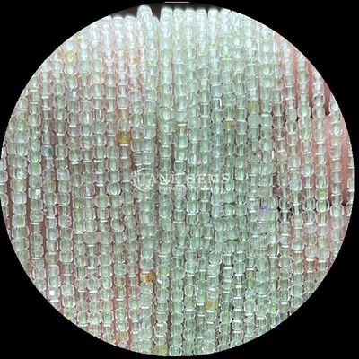 맞춤형 큐브 정사각형 보석 진주 금  Rutilated 쿼츠 Prehnite 느슨 스트랜드 진주 보석 제조