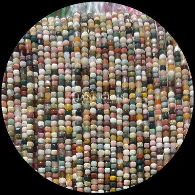 맞춤형 큐브 정사각형 보석 진주 금  Rutilated 쿼츠 Prehnite 느슨 스트랜드 진주 보석 제조