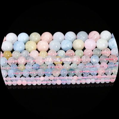 다채로운 둥근 보석 진주 그라넷 모가나이트 보석 제조 DIY 팔찌 목걸이 / 귀걸이
