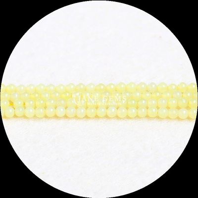 생동감 넘치는 둥근 다채로운 DIY 보석 미니 느슨 투르말린 노란색 자이드 느슨한 스트랜드 진주