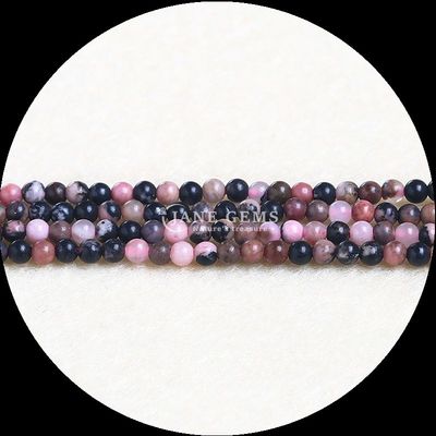 천연 둥근 보석 진주 우아한 녹색 아가트 로도나이트와 눈송이 오브시디안 DIY 보석 제조