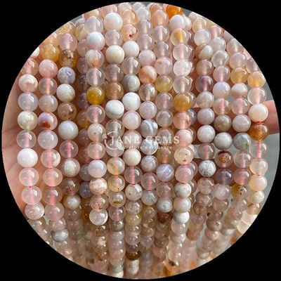 DIY 보석 제작 8mm 원형 천연 보석 구슬 체리 아가트 및 귀걸이를위한 다양한 아가트 스트랜드