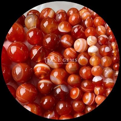 줄무늬 아가트 진주 보석 진주 8mm 보석 만들기 DIY 공예품