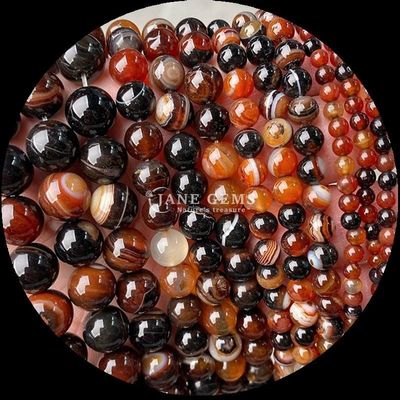 줄무늬 아가트 진주 보석 진주 8mm 보석 만들기 DIY 공예품