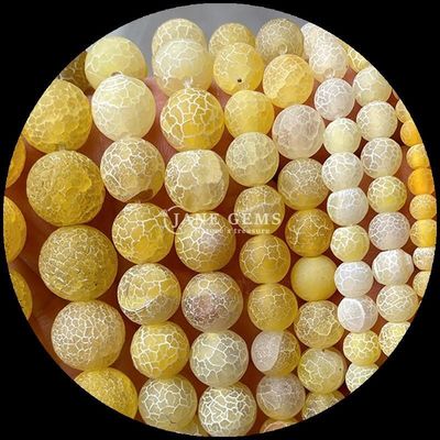 보석 둥근 모양의 진주 노란색 파란색 날씨에 휩싸인 아가트 DIY 보석용 느슨한 스트랜드