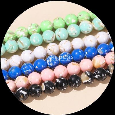 손목밴드 보석 진주, 튀르코아즈 느슨한 진주 가닥 DIY 보석 제조