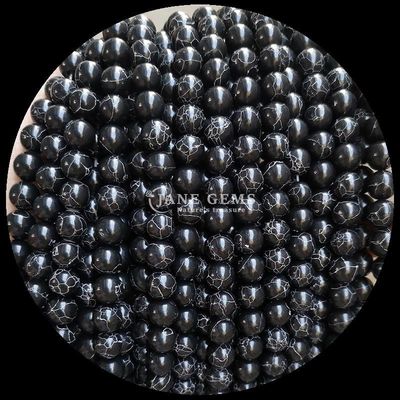 DIY 주얼리 제작 8mm 크기와 다양한 색상의 둥글게 잘린 보석 튀르코아즈 진주 스트랜드