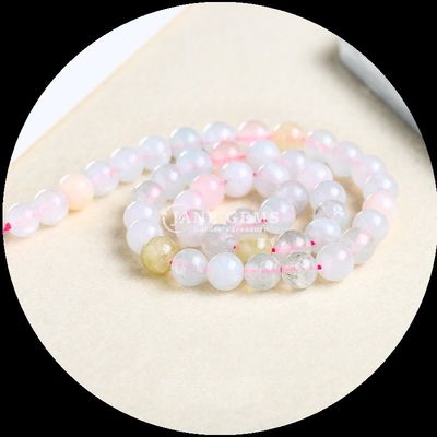 둥글게 잘라진 보석 다양한 색상 칼세도니 느슨한 진주 줄무늬 DIY 보석 창조를 위해 완벽