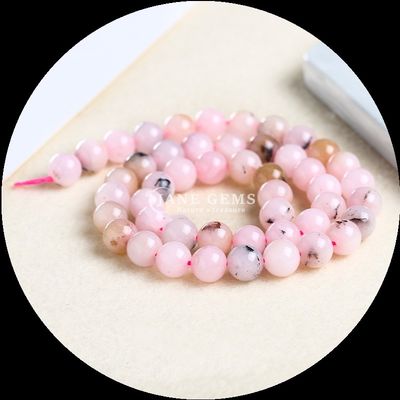 둥글게 잘라진 보석 다양한 색상 칼세도니 느슨한 진주 줄무늬 DIY 보석 창조를 위해 완벽