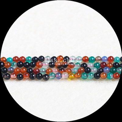 DIY 천연 보석으로 보석을 만드는 것 진주 4mm 크기 아름다운 크리스탈 로즈 쿼츠 소달라이트 느슨한 진주 나선