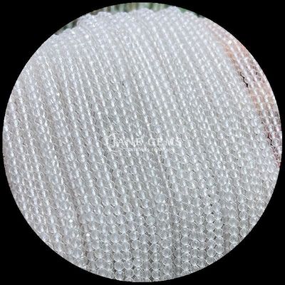 DIY 보석으로 보석을 만드는 보석 진주 시장에서 다양한 보석 색상 둥근 면 모가나이트 맑은 쿼츠 크리스탈 치유 느슨한 보석 진주 스트랜드